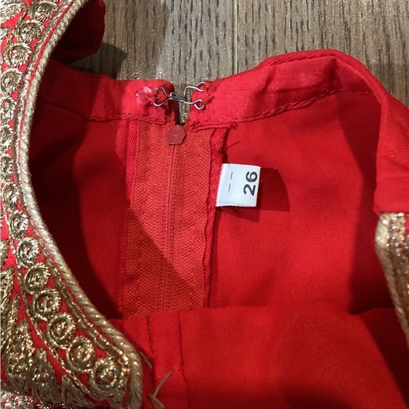 Charming Kids Red & Gold‎ Formal Party Dress – Size 7/8 - Picture 4 of 8